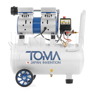 TOMA JAPAN ปั้มลมออยล์ฟรี 30 ลิตร 850W (ถังเต็ม) ไม่ใช้น้ำมัน เร็ว แรง เสียงเงียบ Air Compressor 30L รุ่น FAC-30L