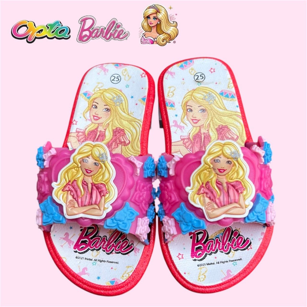 OPTA รองเท้าแตะเด็ก บาร์บี้ ลิขสิทธิ์แท้100% ใส่สบาย มีพร้อมส่งจัดส่งทุกวัน
