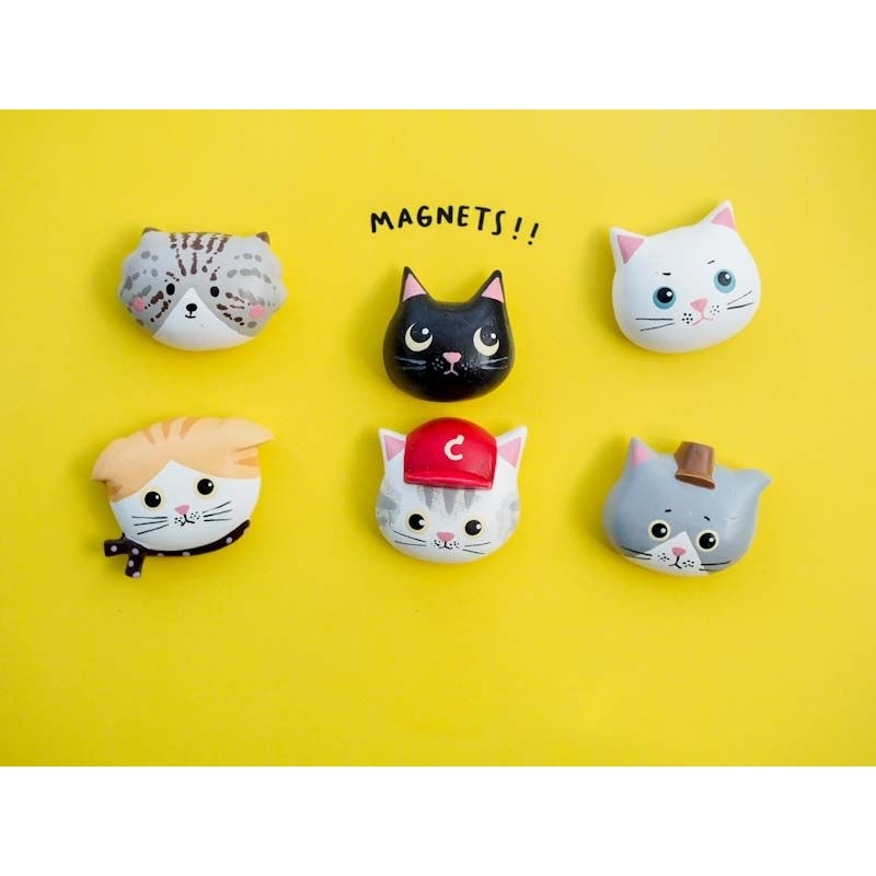 Cat Magnets 01 (hand craft)