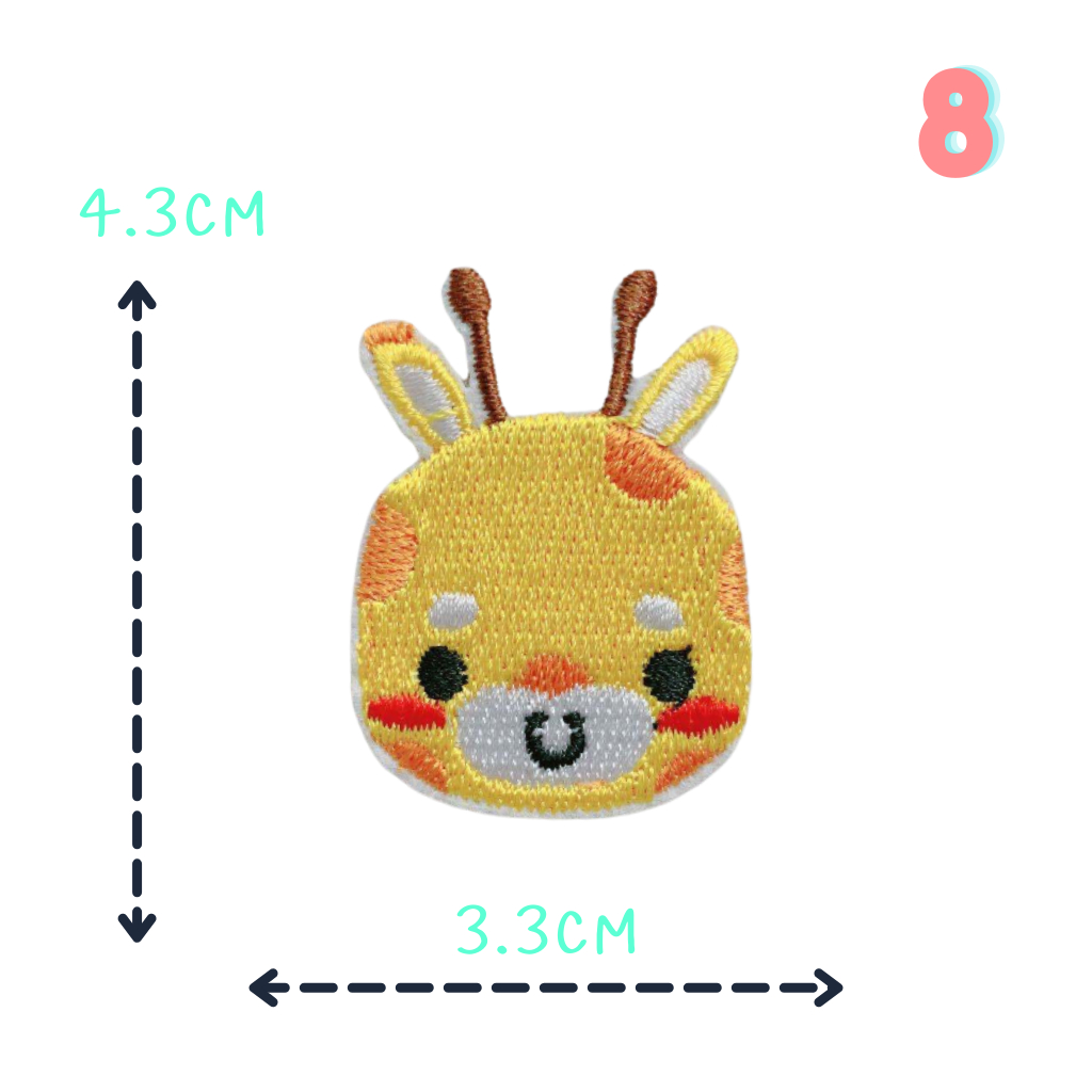 😄ตัวรีดติดเสื้อชุดที่ C42😄 ลายหน้าสัตว์ สิงโต แมว ยีราฟ จิ้งจอก กระต่าย และอื่นๆ  ด้านหลังมีกาวสามารถรีดติดผ้าได้เลยค่ะ - รูปที่ 7