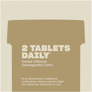 Swisse Ultiboost Ashwagandha Calm+ 60 Pack ช่วยผ่อนคลายความเครียด บรรเทาความเหนื่อยล้า