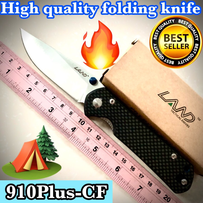 High quality folding knife Land 910Plus-CF for collection and camping 🏕️