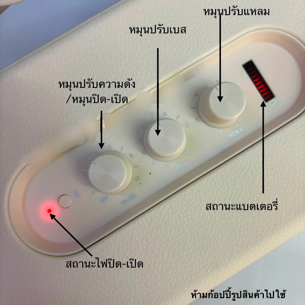 ลำโพงบลูทูธ รุ่น M4 สไตล์เรโทร 55 วัตต์ เชื่อมต่อ 2 ตัวได้ ประกัน 1 ปี เสียงดีมาก