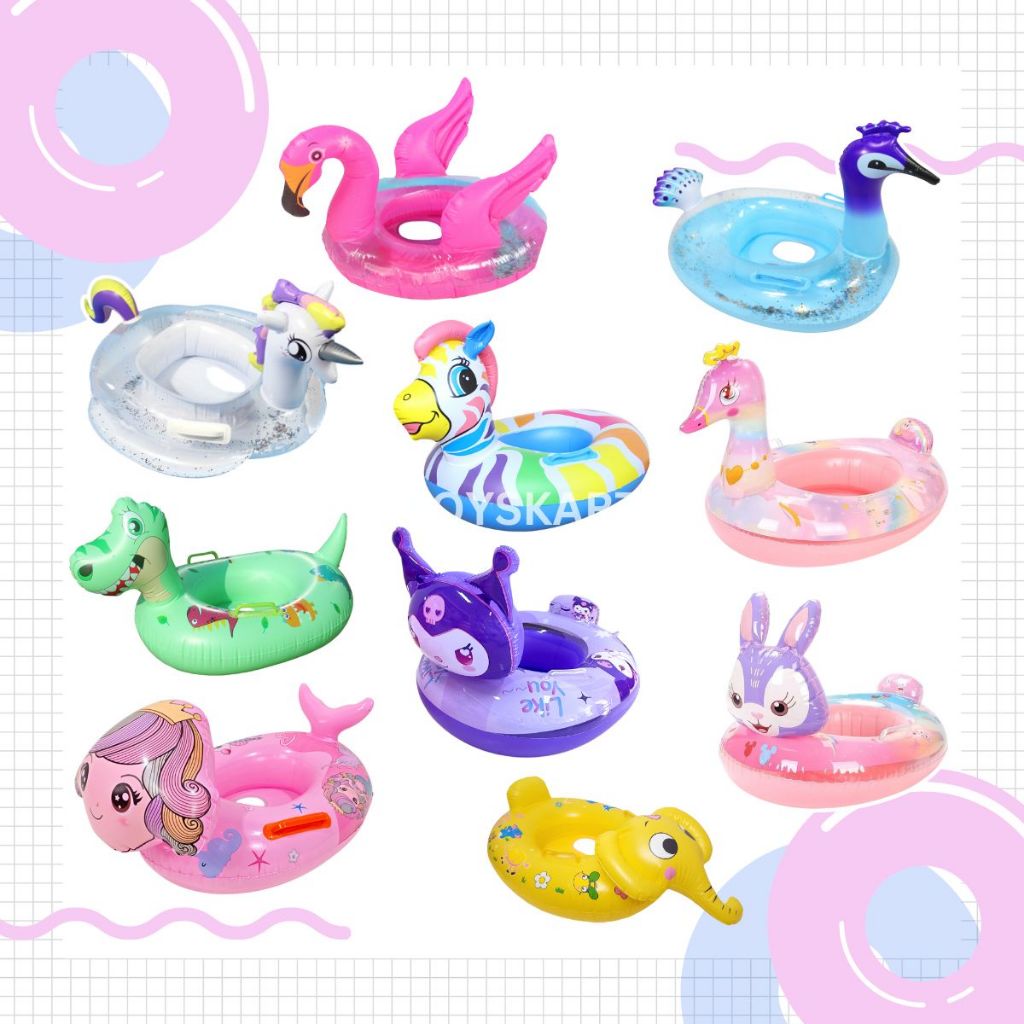 ห่วงยางสอดขา ห่วงยางเด็ก ลายสัตว์แฟนซี ฟามิงโก้ ยูนิคอร์น ห่วงยางลอยน้ำ Swim ring