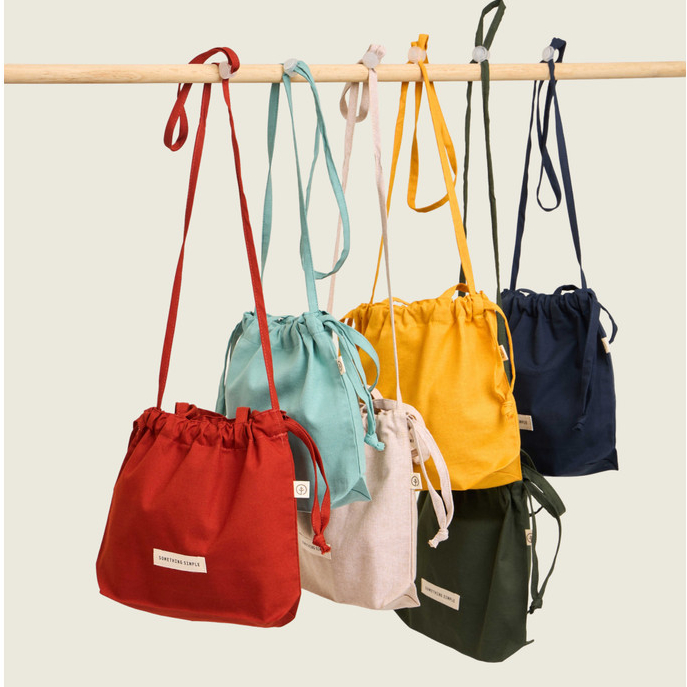 กระเป๋ารูดจีบสะพายข้าง mini crossbody bag - Something Simple