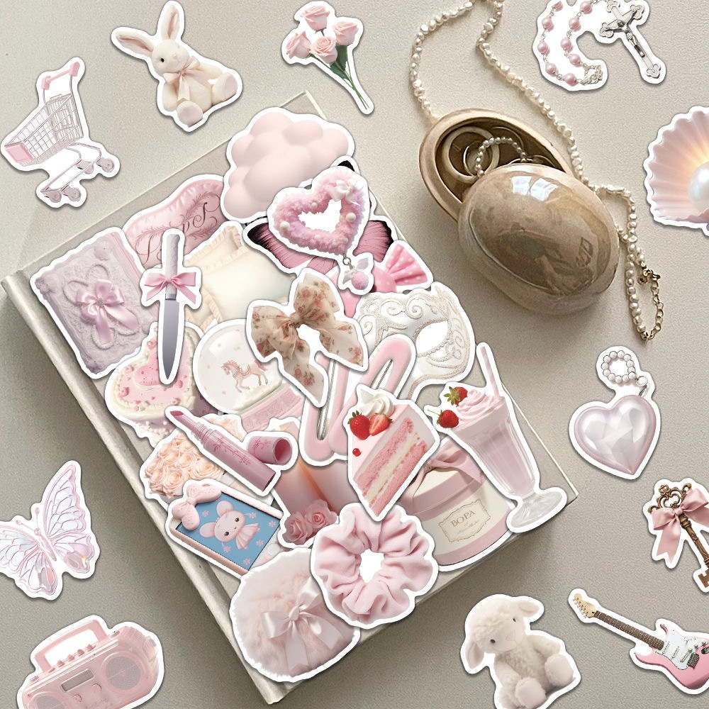 1 แพ็ก 50 ชิ้น สีชมพู บัลเล่ต์ การ์ตูน สติ๊กเกอร์ ใช้ตกแต่งกระเป๋าเดินทาง เคสไอแพด แก้วน้ำ เคสโทรศัพท์ แล็ปท็อป กีตาร์ - รูปที่ 4