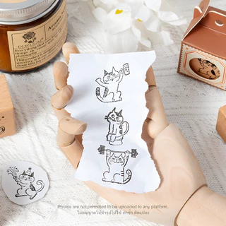 ตัวปั๊มการ์ตูนน่ารัก ตัวปั๊มตกแต่งไดอารี่ Little Cat ตัวปั๊มสไตล์เกาหลี ตัวปั๊มลายแมว สแตมป์ตกแต่ง Stamp