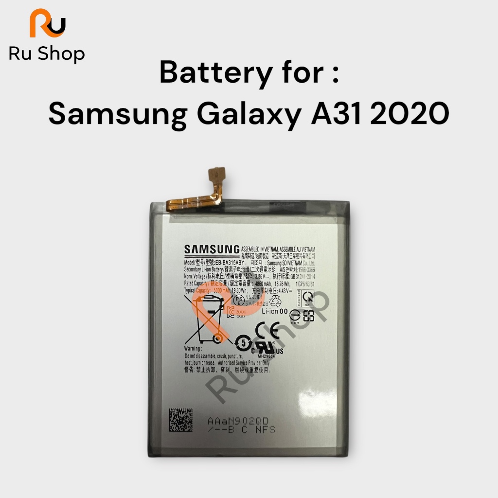 แบตเตอรี่ แท้ Samsung Galaxy A31 2020 EB-BA315ABY 5000mAh