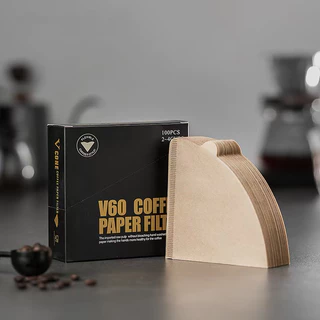 กระดาษกรองกาแฟดริป ทรง V/U หนา 100 แผ่น/กล่อง แบบหนา คุณภาพพรีเมียม