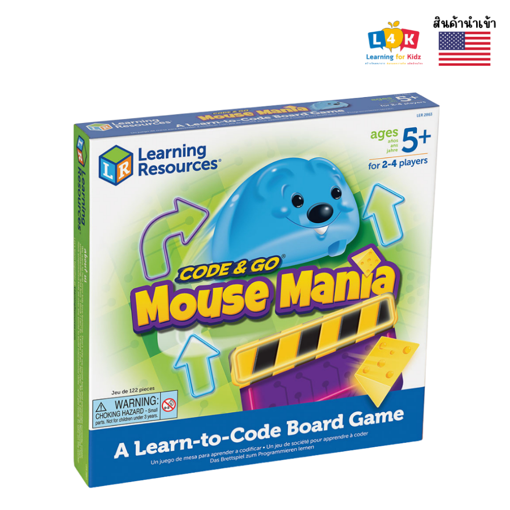 [อายุ 5+] ชุดโค้ด แอนด์ โก หนูจอมซ่า (CODE & GO : MOUSE MANIA BOARD GAME) [Learning Resources]