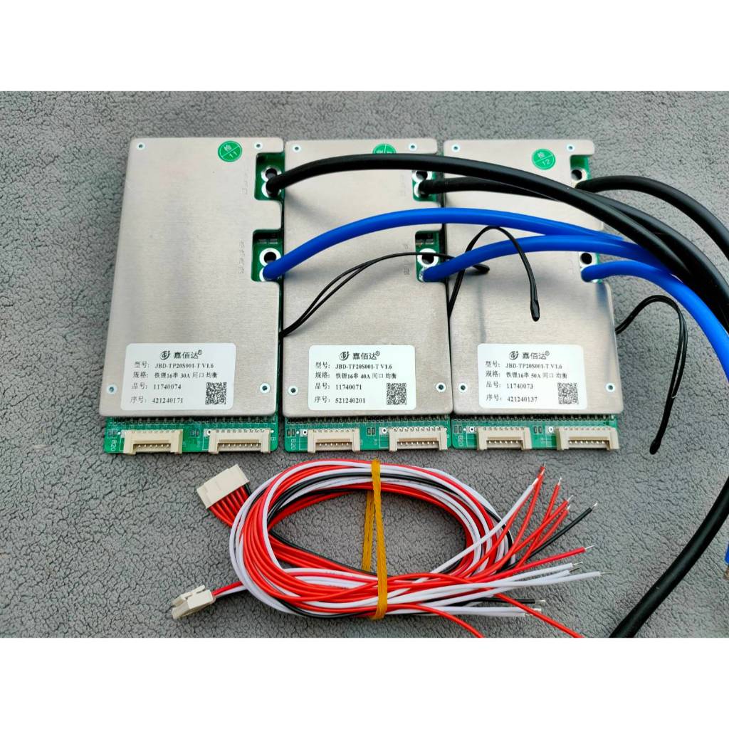 JฺBD -TP20S001-T V1.6 BMS 16S  30A 40A 50A 3.2V LiFePo4 Li-ion แบตเตอรี่ลิเธียมแพ็ค พร้อมส่งทันที