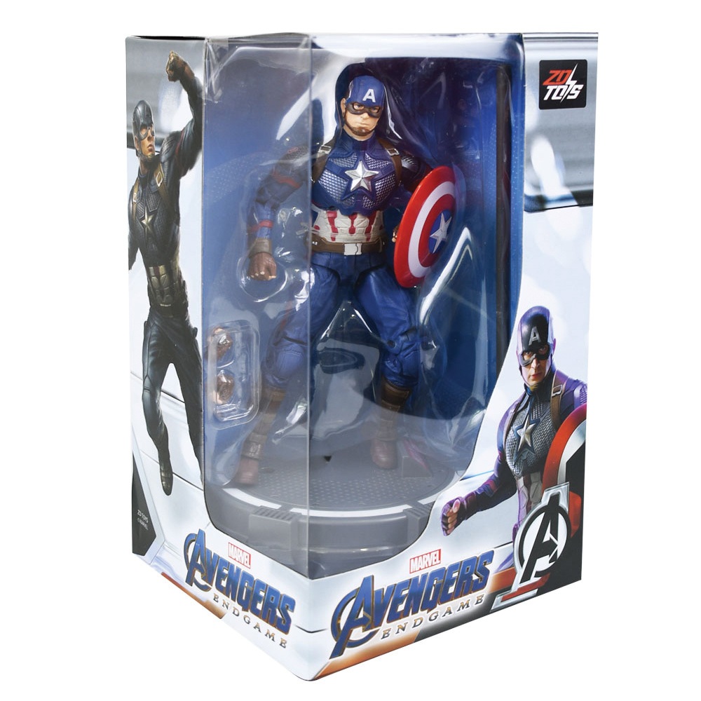 New Captain America with Luminous Stand (นิว แคปเทน อเมริกา วิธ ลูมินัส สแตนด์)(ZD TOYS) - (ลิขสิทธิ์แท้) (1606-17)