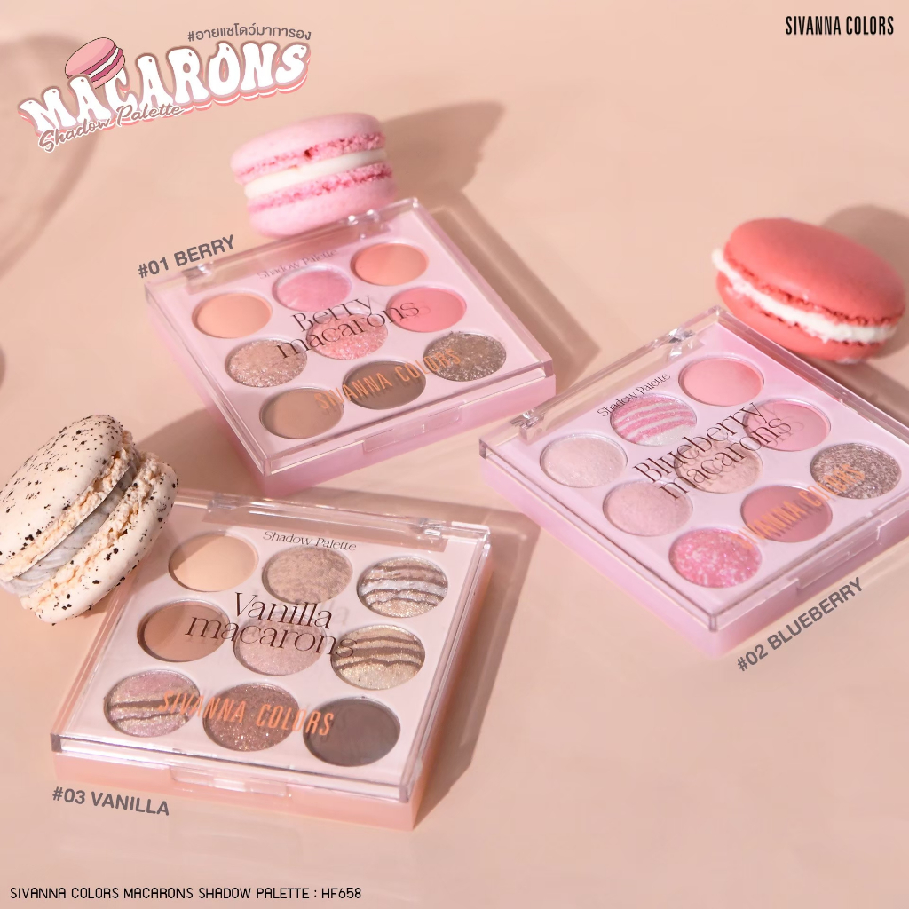 Svn MACARONS Shadow Palette : HF658 | อายแชโดว์