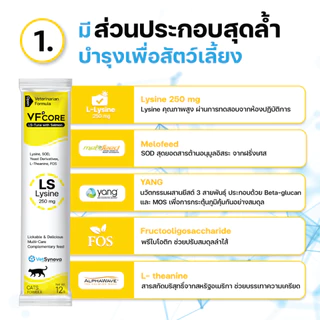 (10 ซอง) VF+CORE อาหารเสริมแมวเลีย สุนัขเลีย ตั้งแต่ 2 เดือนขึ้นไป
