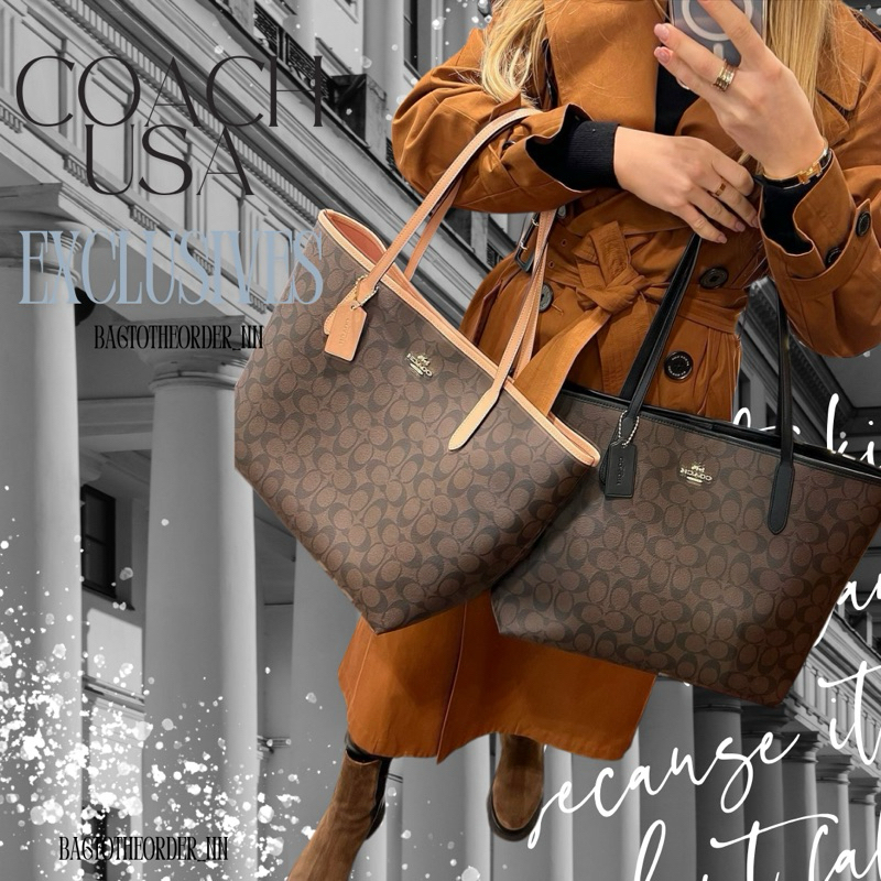 แท้💯🇺🇸 COACH CITY TOTE IN SIGNATURE
