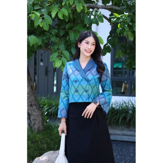 ⚡️Sale‼️จากปกติ 1,190.-⚡️เสื้อปกบัวแขนกระดิ่ง ฟ้ารุ้ง