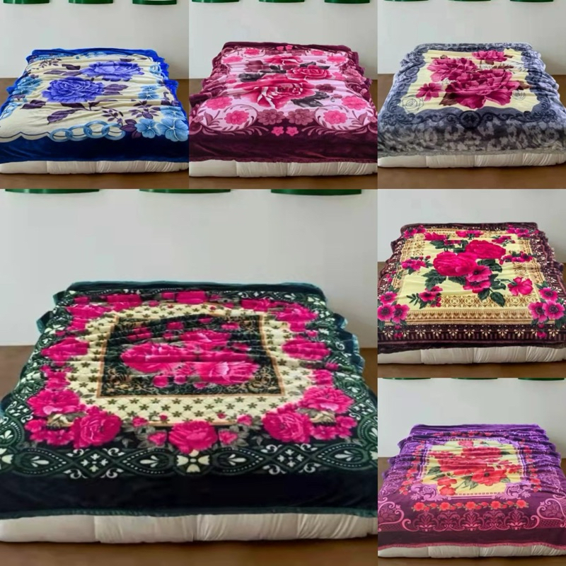 ผ้าห่มขนมิ้ง 2KG ขนาด 6 ฟุต ลายทั้ง 2 ด้าน เนื้อผ้า2ชั้นนุ่มสบาย ผ้าขนมิ้งค์ หลายสี หลายลาย