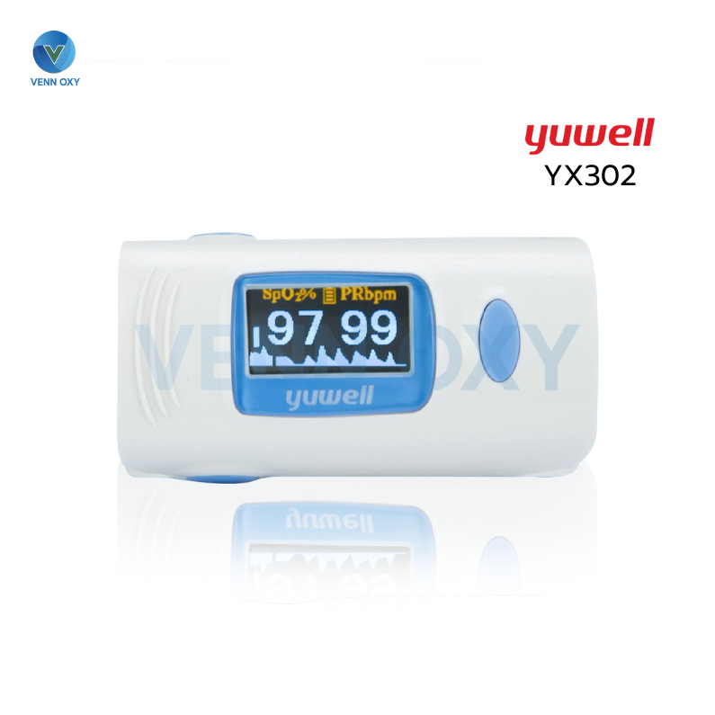 Yuwell Fingertip pulse oximeter เครื่องวัดออกซิเจนปลายนิ้ว Yuwell รุ่น YX302 - รับประกัน 1 ปี