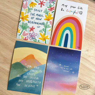 BMCK - quote postcard (มีซอง) การ์ดอวยพร ติดผนังตกแต่งห้อง