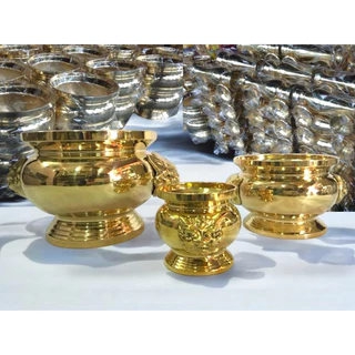 กระถางธูปหัวสิงห์,แจกัน,เชิงเทียน,ที่กรวดน้ำ | เนื้อทองเหลืองแท้ หลายขนาด | ของสำหรับบูชาและถวายพระ