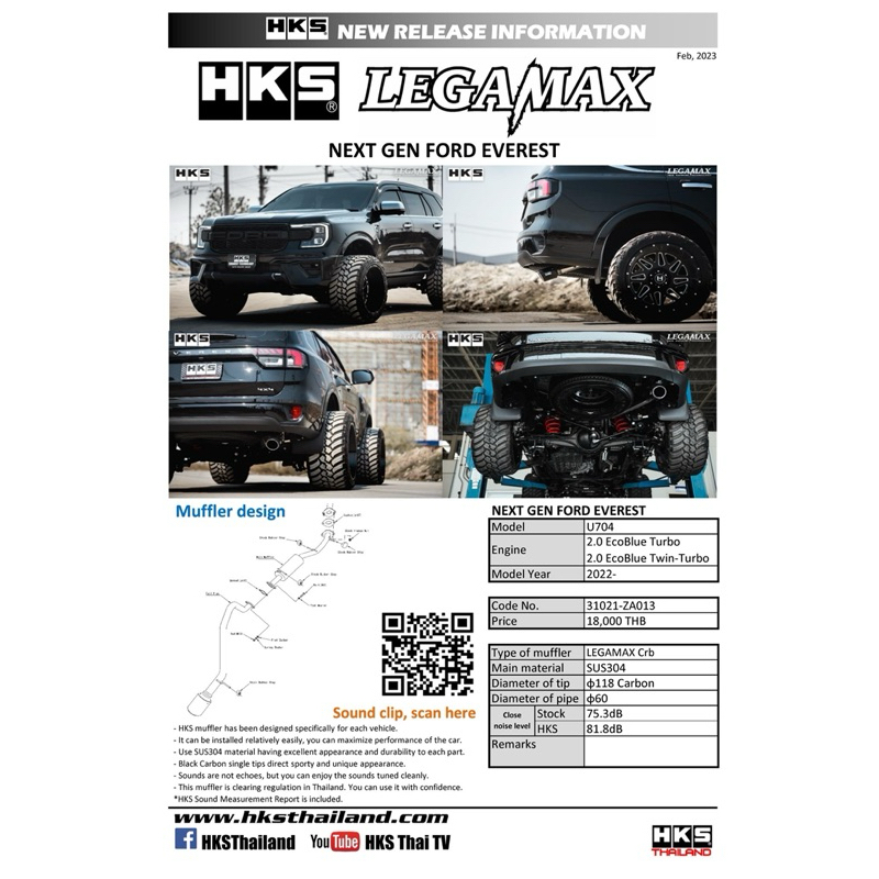 ท่อ HKS Everest Nextgen ปลายเดี่ยว