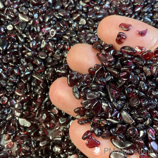 GN01 การ์เนต ( Garnet ) โกเมน หินขัดเงา ขนาด 2-4mm หินธรรมชา…