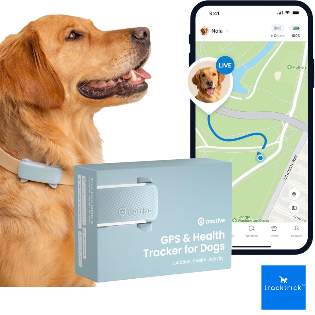 Tractive GPS Dog 6 - ปลอกคอ GPS สุนัข หมา 4G GPS Tracker Realtime ไม่จำกัดระยะ กันน้ำ จีพีเอสสัตว์เล