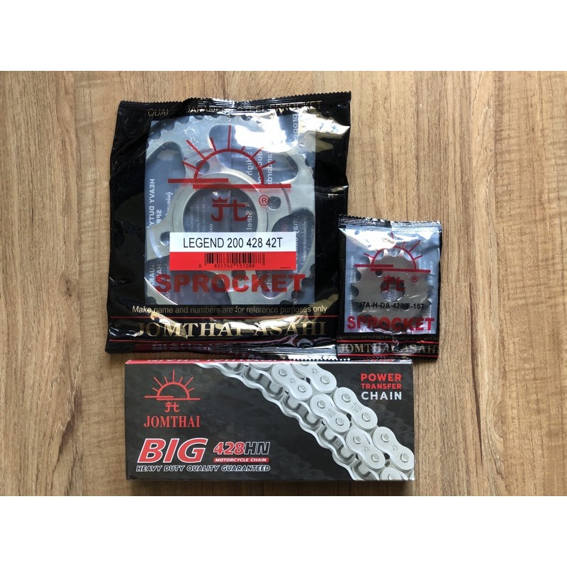 ชุดสเตอร์โซ่X-Ring GPX Legend250 Twin iii Brighton ล้อซี่ลวด/Legend200 ล้อซี่ลวด/Legend150 ล้อซี่ลวดดิสหลัง(428)-JOMTHAI