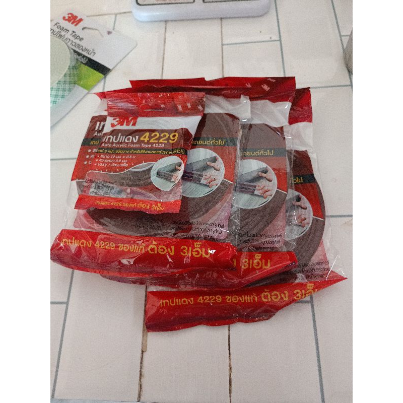 เทปแดง 4229 3M เทปติดคิ้วรถยนต์