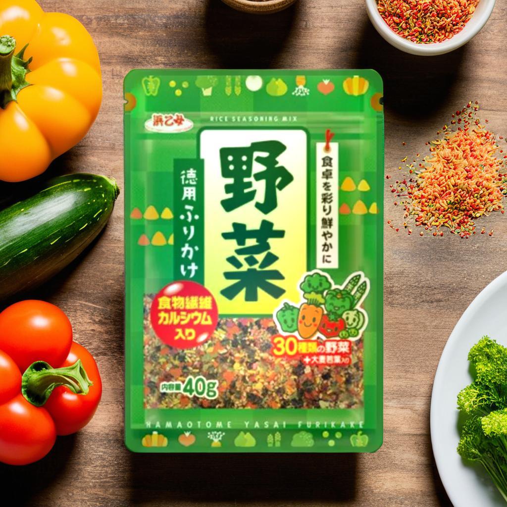 Hamaotome Yasai Furikake ผงโรยข้าวผักญี่ปุ่น 50g อุดมไปด้วยไฟเบอร์และแคลเซียม