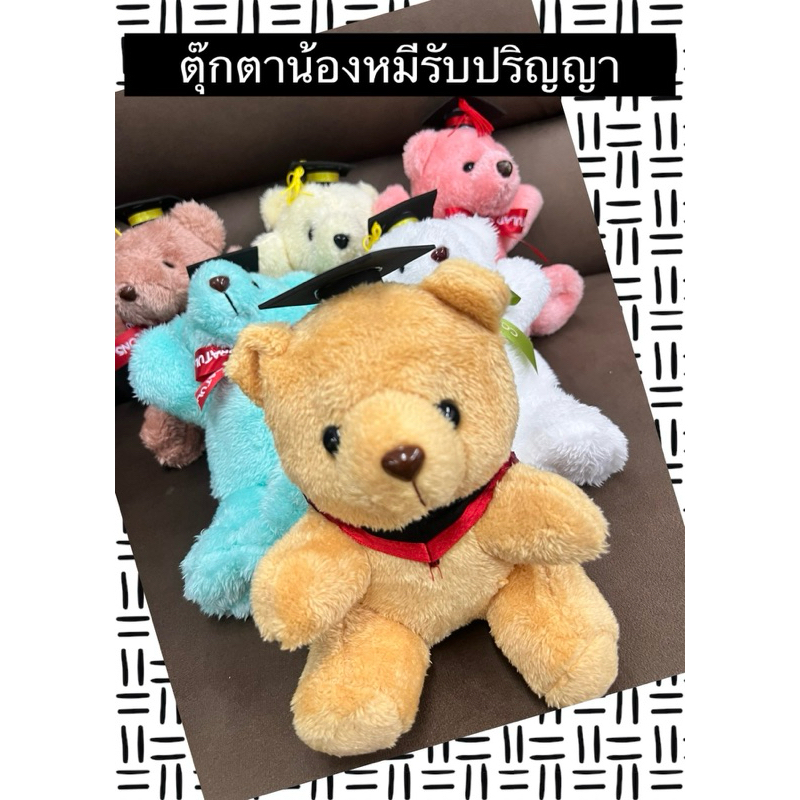 ตุ๊กตาหมีรับปริญญา สินค้าพร้อมส่ง😁❤️ ราคาถูก Shopee Lazada