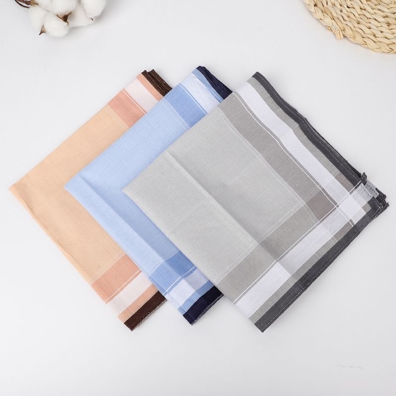 ผ้าเช็ดหน้า 40x40 ซม. | ผ้าฝ้ายโพลีเอสเตอร์ | ซับน้ำดี แห้งไว | คลาสสิก พกพาสะดวก