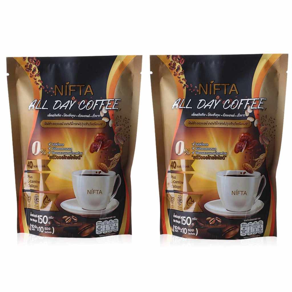 กาแฟนิฟต้า Nifta All Day Coffee นิฟต้า ออลเดย์ คอฟฟี่ (บรรจุ10ซอง)
