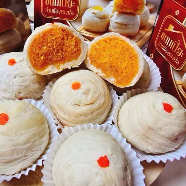 ขนมเปี๊ยะไส้ฝอยทอง (6ลูก/กล่อง)