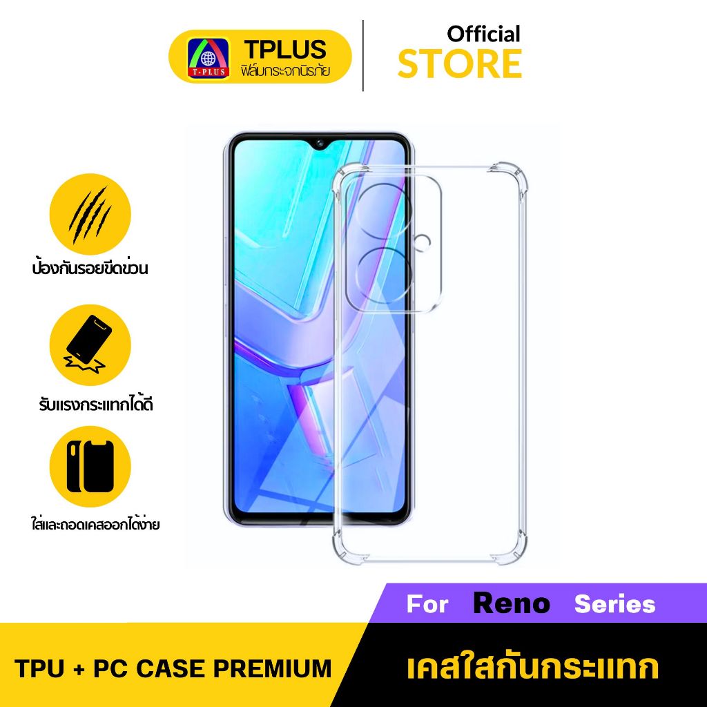 [🇹🇭ส่งไว] เคสใสกันกระแทก oppo TPU เคสoppo reno 2 2f 3 4 4Pro 4Z 5 6 6lite 6Pro 6Z 7 7Z 7se 8Pro 8t 9 9Pro 10