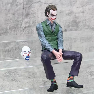 Jsjjingp Heath Ledger Action Figures, Dark Knight มือถือ Gotham Joker Dc รูป, การ์ตูนสีเขียวชุด