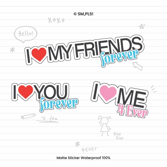 I love : Sticker die-cut 100% (ติกเกอร์ไดคัทแยกชิ้น)