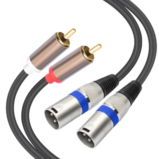 สายXLRเมีย-RCA สายคู่ (มีให้เลือกหัวXLR.แคนนอนหัว ผู้-เมีย) สายทำจากสายสเตอริโอยาว 1.5เมตรM สินค้าพร้อมส่ง