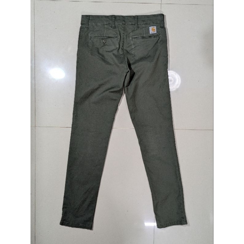 กางเกงขายาวมือสอง Carhartt เอว 31 นิ้ว สะโพก 37 นิ้ว เป้า 9 นิ้ว ยาวทั้งตัว 40.5 นิ้ว ปลายขา 6.5 นิ้