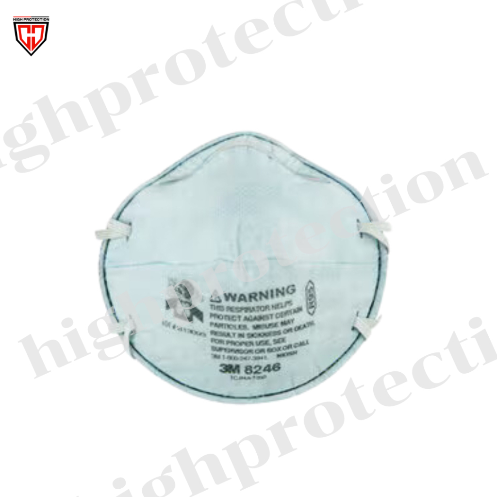 หน้ากากกันฝุ่นละอองและกรดแก๊ส รุ่น 8246 R95 ยี่ห้อ 3M (1 กล่อง / 20 ชิ้น)