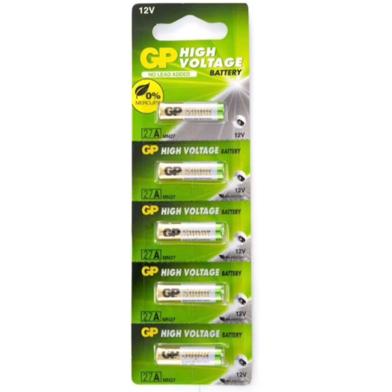 ถ่าน GP High Voltage 23A/AE,27A/AE 12Vแผง5ก้อน ถ่านแท้