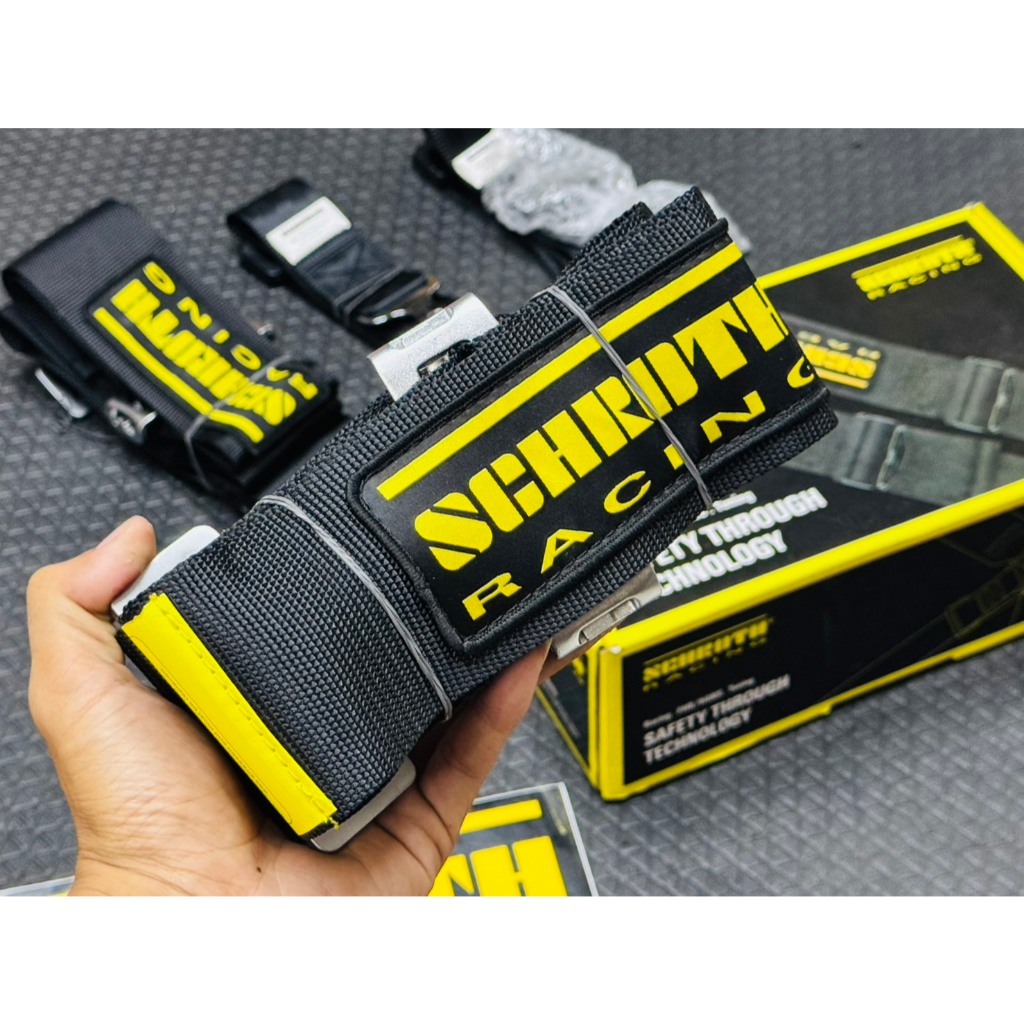 Safety belt schroth งาน taiwan เกรดดีสุด เบลท์ 4 จุด เข็มขัดรถซิ่ง เบลท์ซิ่ง belt rollbar สำหรับรถแข่ง เลือกสีได้