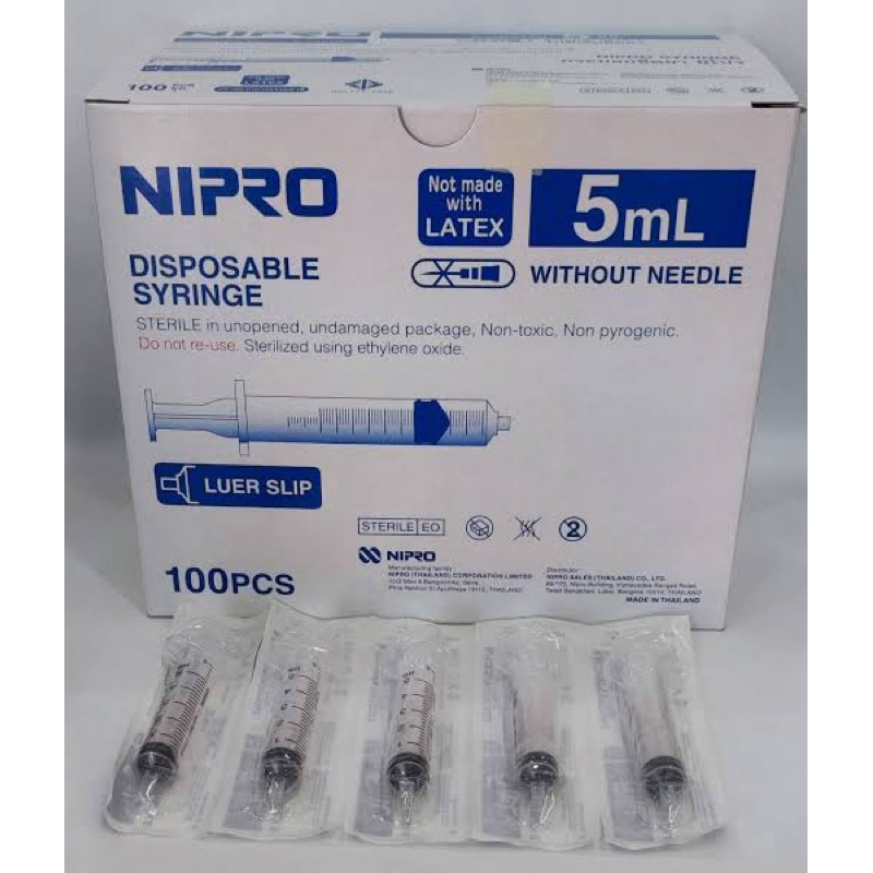 ไซริ่ง 5 cc. ( เซต 5 ชิ้น 20฿ ) Syringe 5 cc.