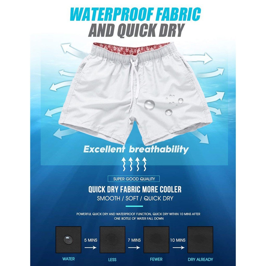 กางเกงชายหาดชายฤดูร้อนว่ายน้ำแบบแห้งเร็วทาสลานกางเกงเซิร์ฟ - รูปที่ 7
