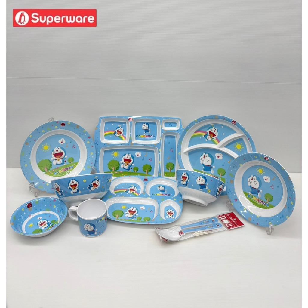 จาน-ชาม-เมลามีน ลายโดราเอมอน เชียร์ฟูล superware