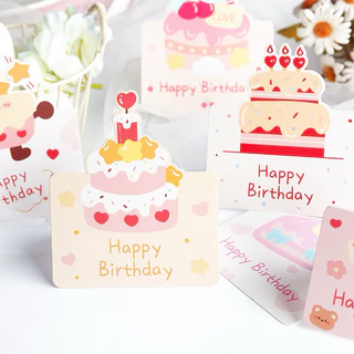 (แบบM4) การ์ดอวยพร การ์ดวันเกิด การ์ดอวยพรวันเกิด Birthday Card การ์ดรูปเค้ก การ์ดอวยพรราคาถูก