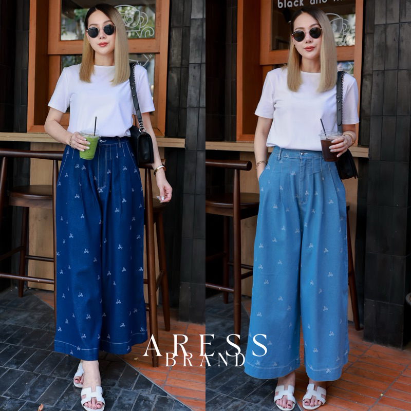 Bow Jean ผ้ายีนส์ญี่ปุ่นทรงขากระบอกใหญ่ AR897