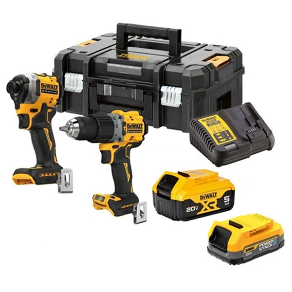 DEWALT : ชุดสว่านกระแทกเเละไขควงกระแทก 20V DEWALT รุ่น DCK2050P1E1T-B1 / ของแท้