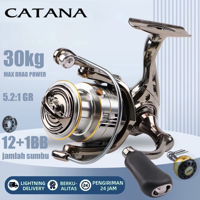 รอกตกปลา รุ่น LC รอกสปินนิ่ง รอกจิ๊กกิ้งโลหะ รอกแคสติ้ง ราคาถูก แรงเบรก 12BB ลากสูงสุด 30 กก. ตลับลูกปืนปลาคาร์ป