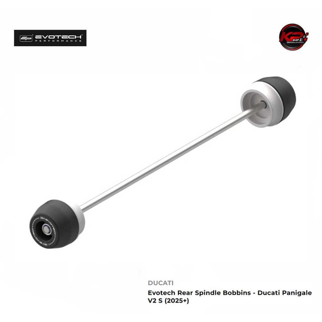 กันล้มหลัง Evotech Rear Spindle Bobbins - Ducati Panigale V2 / V2S (2025+)